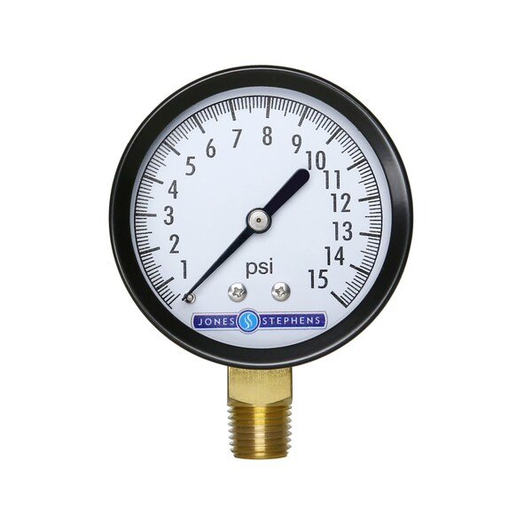 Jones Stephens 2-1/2in. 15 psi Pressure Gauge G61015 - main